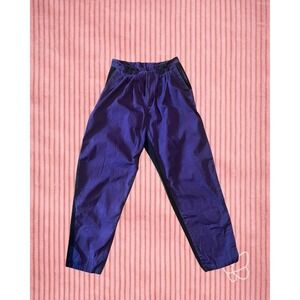 Vintage Code Zero Purple Black Pleated Parachute Pants Women's Size M MC Hammer